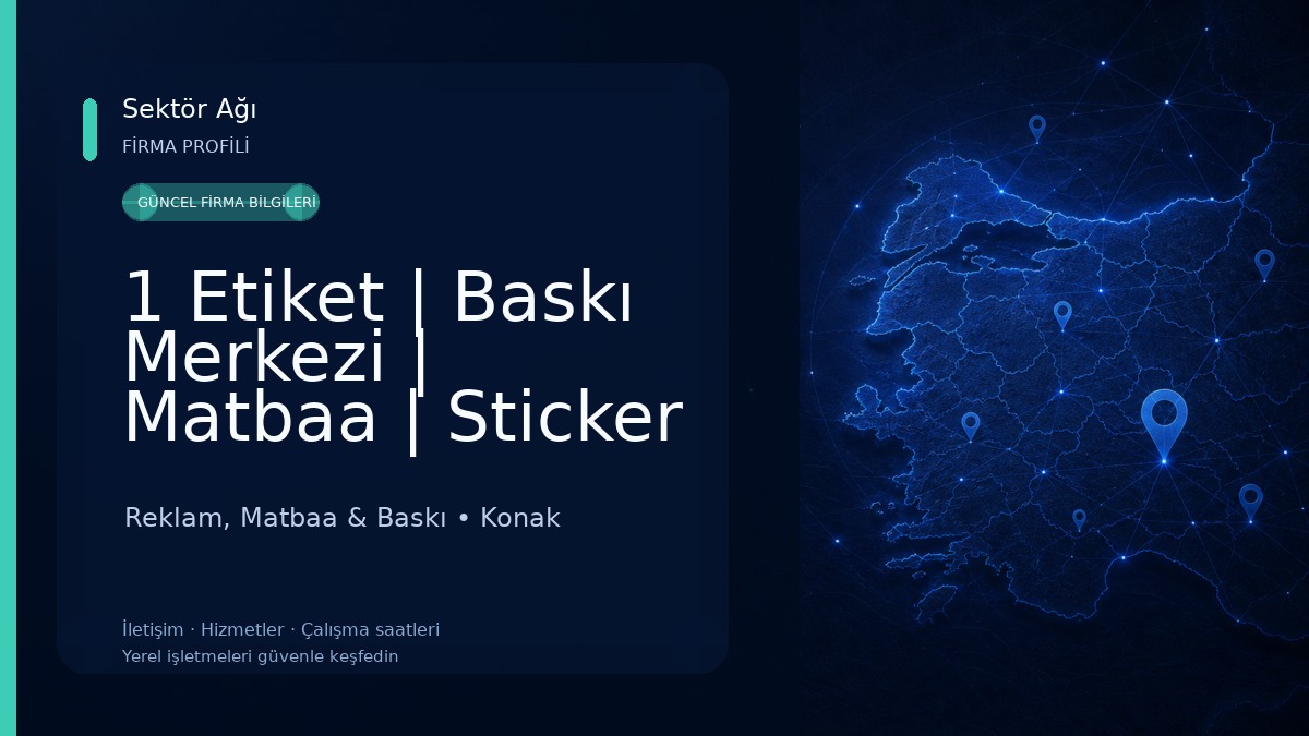 1 Etiket | Baskı Merkezi | Matbaa | Sticker | Kutu Baskı | Dijital Baskı