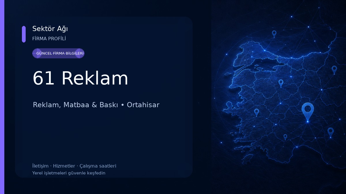 61 Reklam Reklam, Matbaa & Baskı