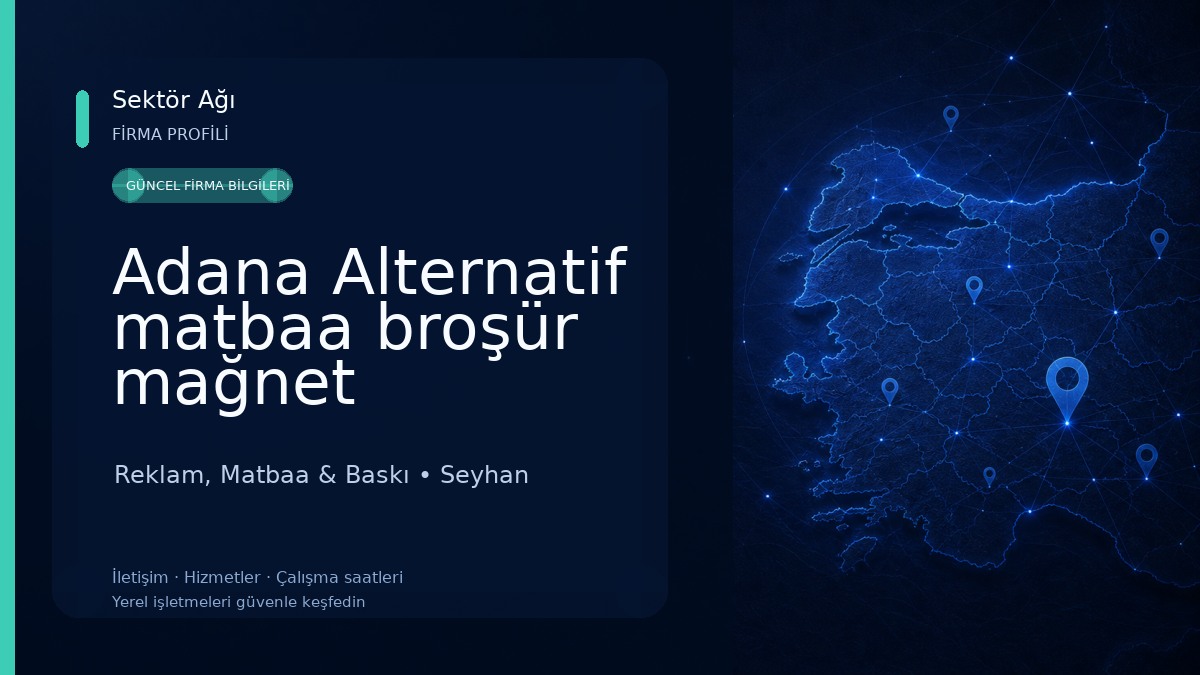 Adana Alternatif matbaa broşür mağnet