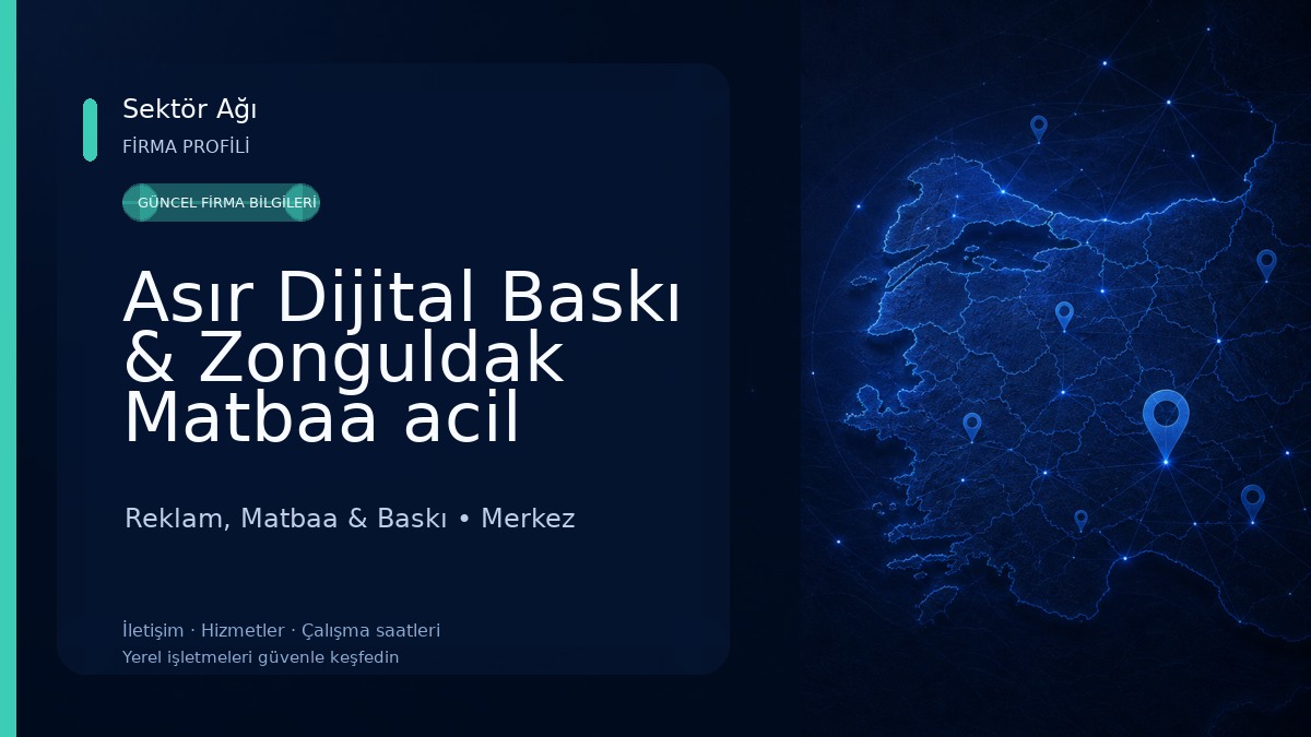 Asır Dijital Baskı & Zonguldak Matbaa acil kaşe
