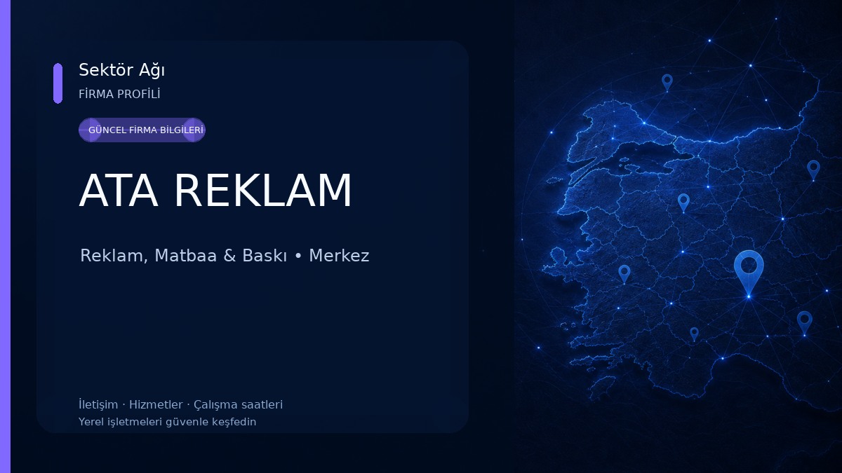 ATA REKLAM Reklam, Matbaa & Baskı