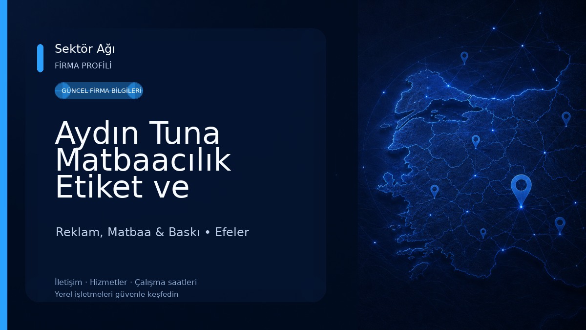 Aydın Tuna Matbaacılık Etiket ve Ambalaj San. Tic. Ltd. Şti. Reklam, Matbaa & Baskı