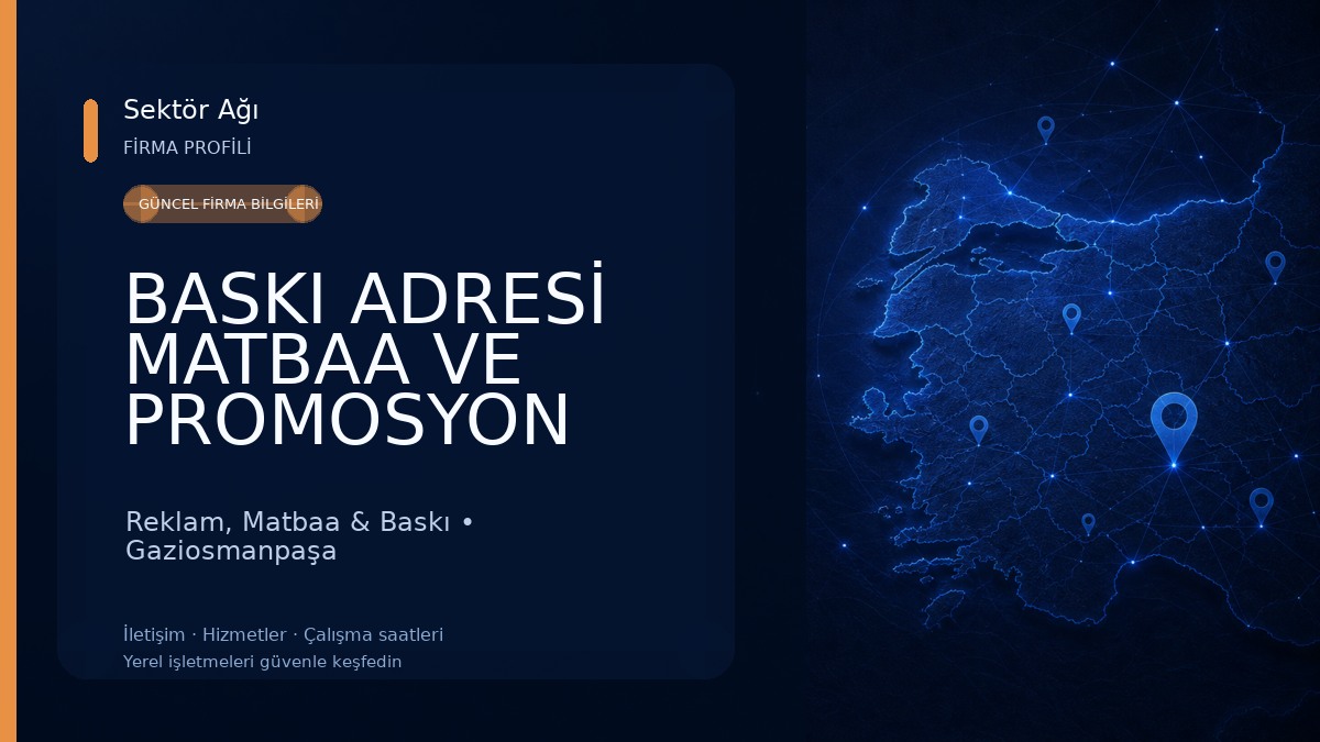 BASKI ADRESİ MATBAA VE PROMOSYON HİZMETLERİ Reklam, Matbaa & Baskı