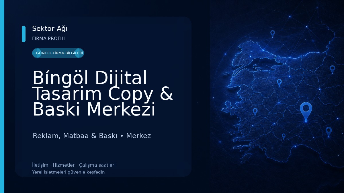 Bíngöl Dijital Tasarim Copy & Baski Merkezi