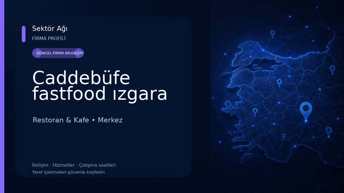 Caddebüfe fastfood ızgara Restoran & Kafe