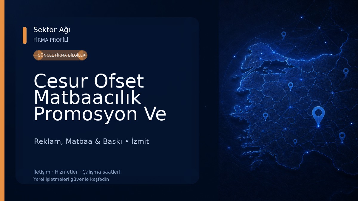 Cesur Ofset Matbaacılık Promosyon Ve Reklam Reklam, Matbaa & Baskı