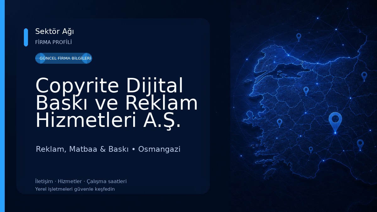 Copyrite Dijital Baskı ve Reklam Hizmetleri A.Ş. Reklam, Matbaa & Baskı