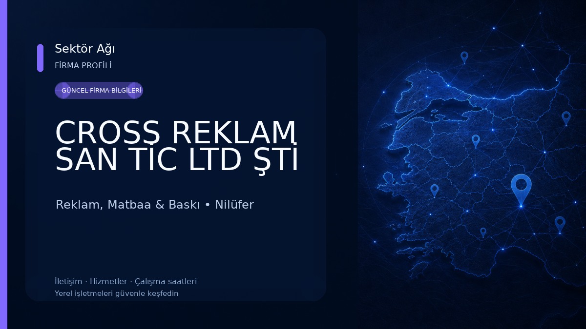 CROSS REKLAM SAN TİC LTD ŞTİ Reklam, Matbaa & Baskı