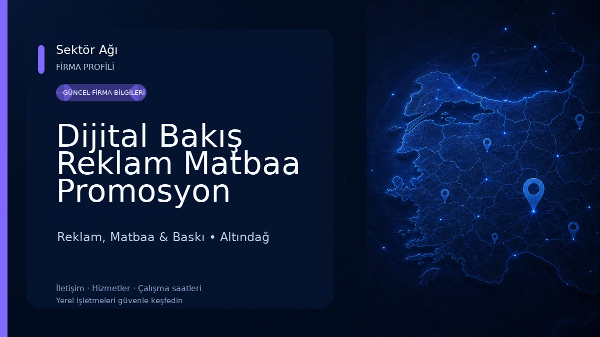 Dijital Bakış Reklam Matbaa Promosyon Reklam, Matbaa & Baskı