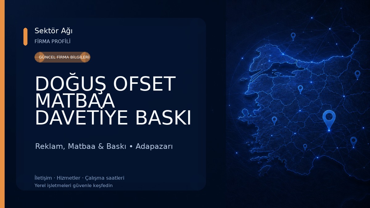 DOĞUŞ OFSET MATBAA DAVETİYE BASKI MERKEZİ Reklam, Matbaa & Baskı