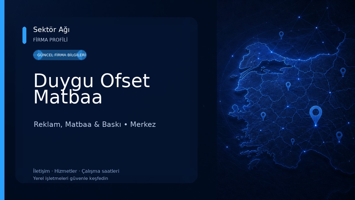 Duygu Ofset Matbaa Reklam, Matbaa & Baskı