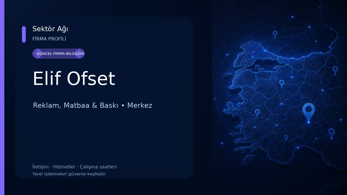 Elif Ofset Reklam, Matbaa & Baskı