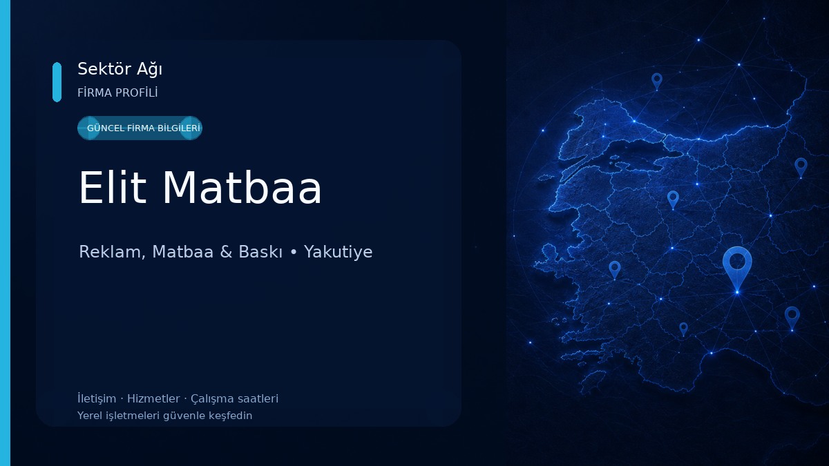 Elit Matbaa Reklam, Matbaa & Baskı