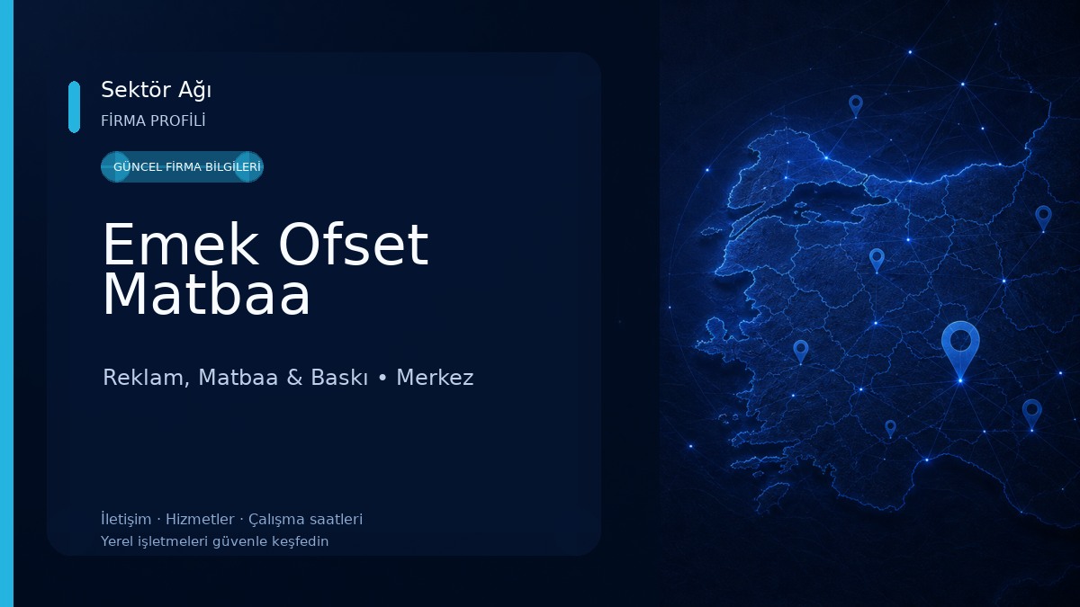 Emek Ofset Matbaa Reklam, Matbaa & Baskı