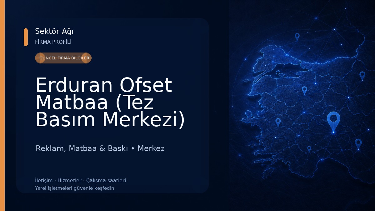 Erduran Ofset Matbaa (Tez Basım Merkezi) Kırıkkale Reklam, Matbaa & Baskı