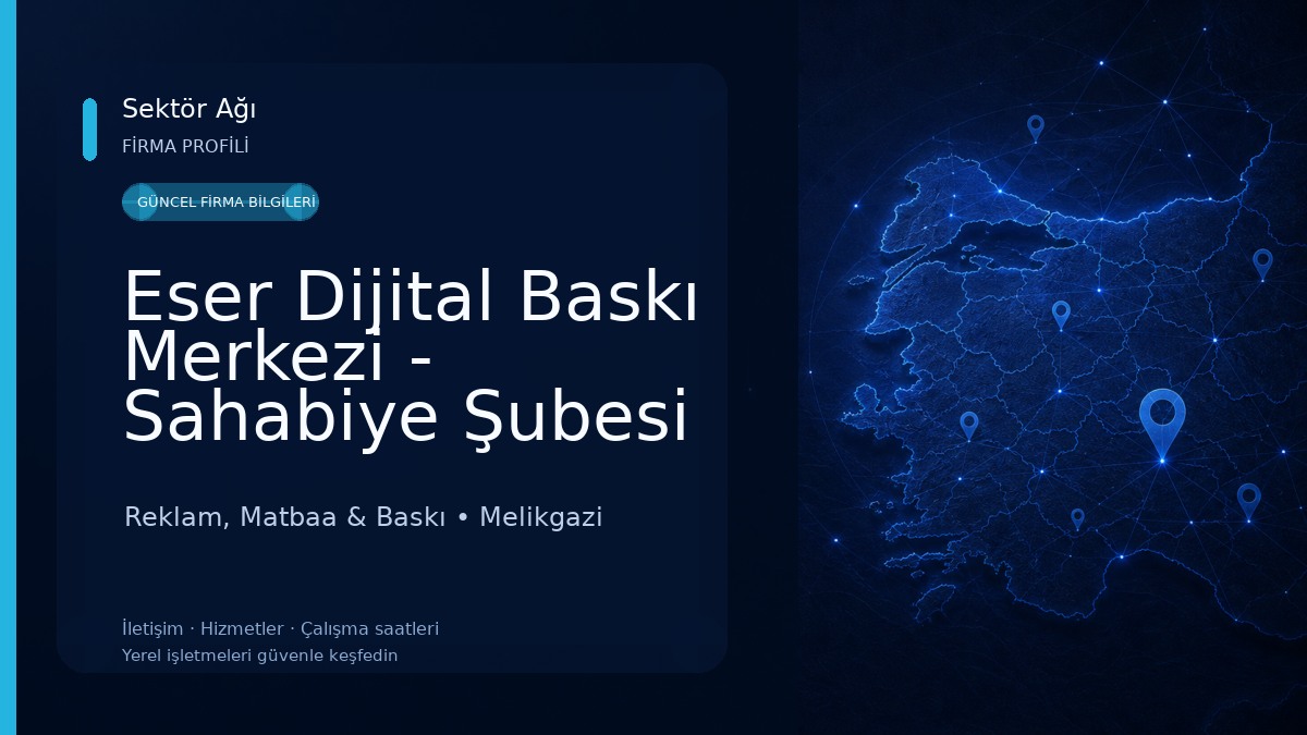 Eser Dijital Baskı Merkezi - Sahabiye Şubesi Reklam, Matbaa & Baskı