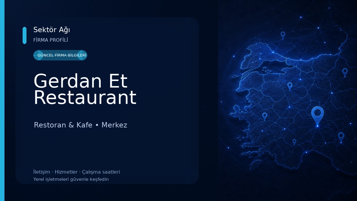 Gerdan Et Restaurant Restoran & Kafe