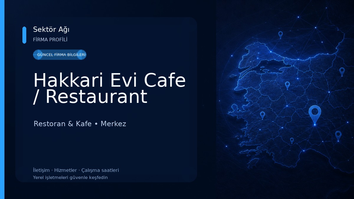 Hakkari Evi Cafe / Restaurant Restoran & Kafe