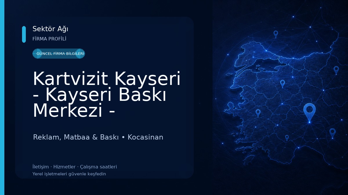 Kartvizit Kayseri - Kayseri Baskı Merkezi - Matbaa