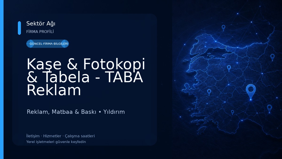 Kaşe & Fotokopi & Tabela - TABA Reklam Reklam, Matbaa & Baskı