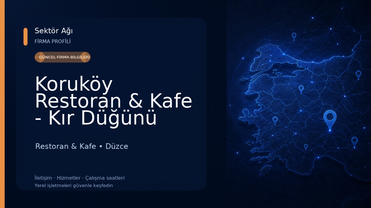 Koruköy Restoran & Kafe - Kır Düğünü Restoran & Kafe