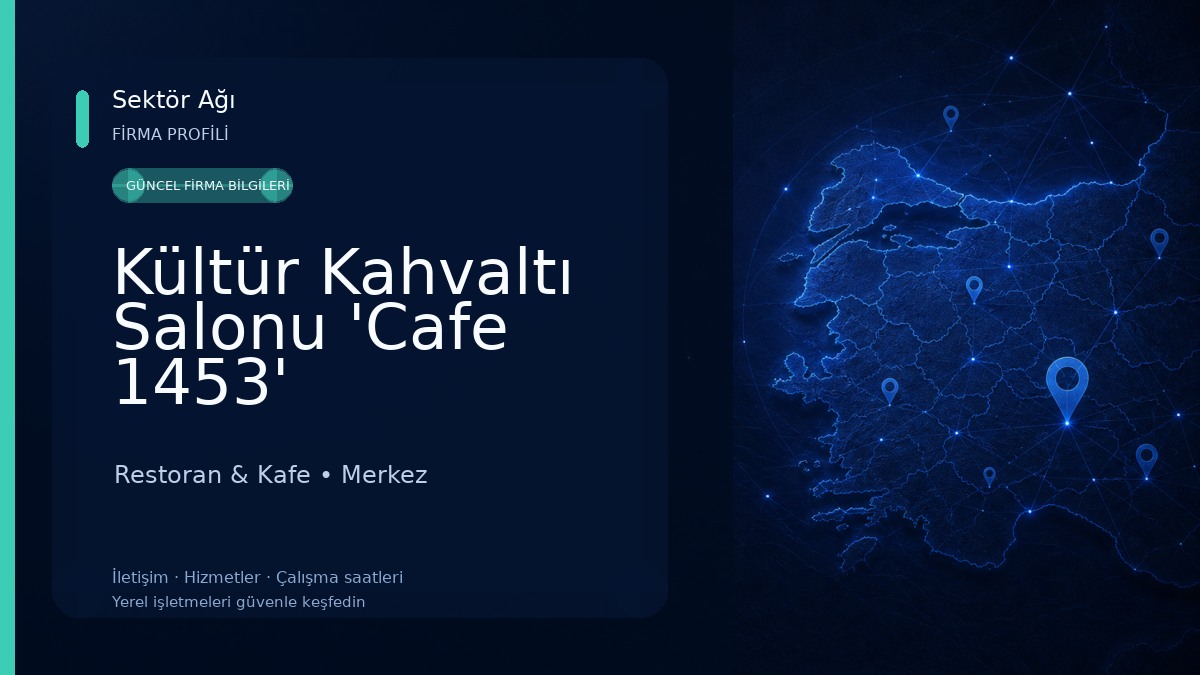 Kültür Kahvaltı Salonu 'Cafe 1453' Restoran & Kafe