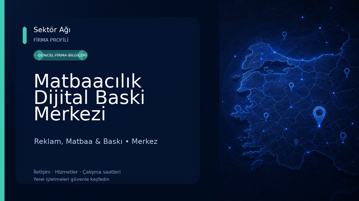 Matbaacılık Dijital Baski Merkezi Reklam, Matbaa & Baskı
