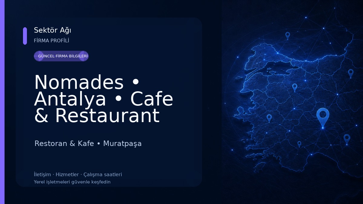 Nomades • Antalya • Cafe & Restaurant Restoran & Kafe