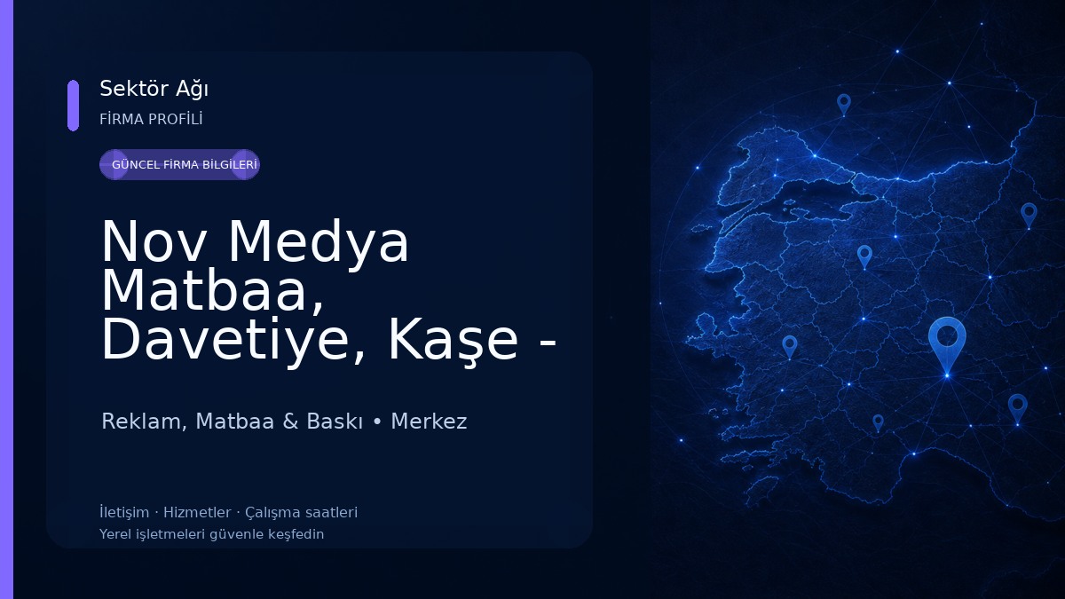 Nov Medya Matbaa, Davetiye, Kaşe - Özer Ofset Matbaacılık