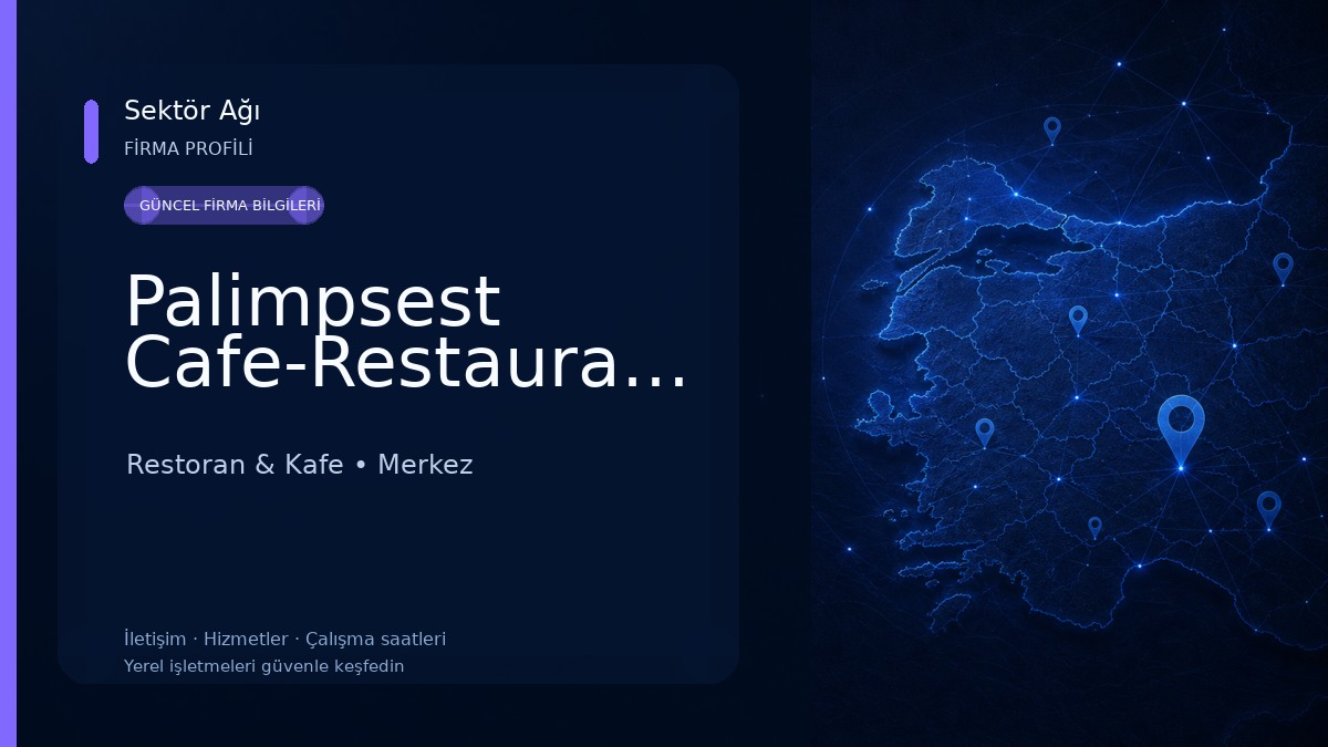 Palimpsest Cafe-Restaurant-Hookah-Lounge Restoran & Kafe