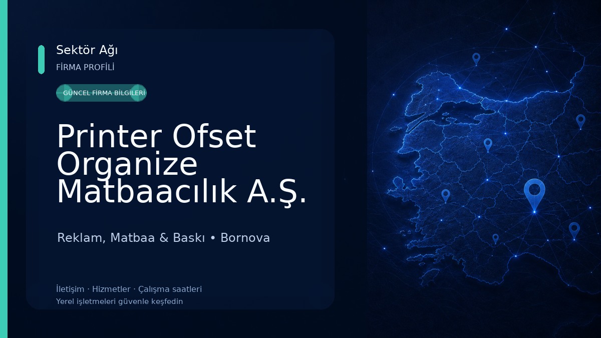 Printer Ofset Organize Matbaacılık A.Ş. (Bornova) Reklam, Matbaa & Baskı