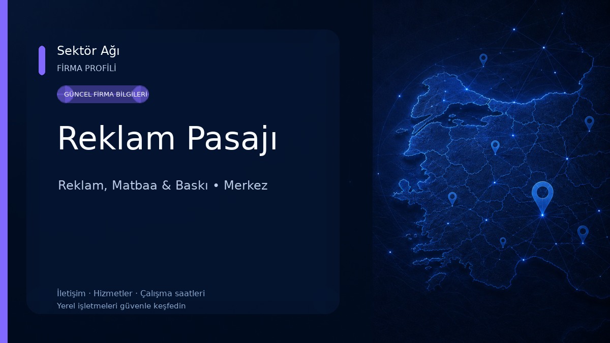 Reklam Pasajı Reklam, Matbaa & Baskı