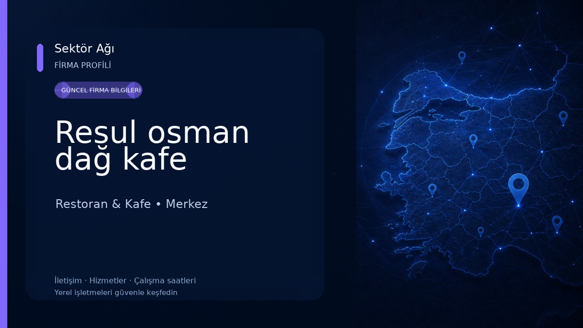 Resul osman dağ kafe Restoran & Kafe
