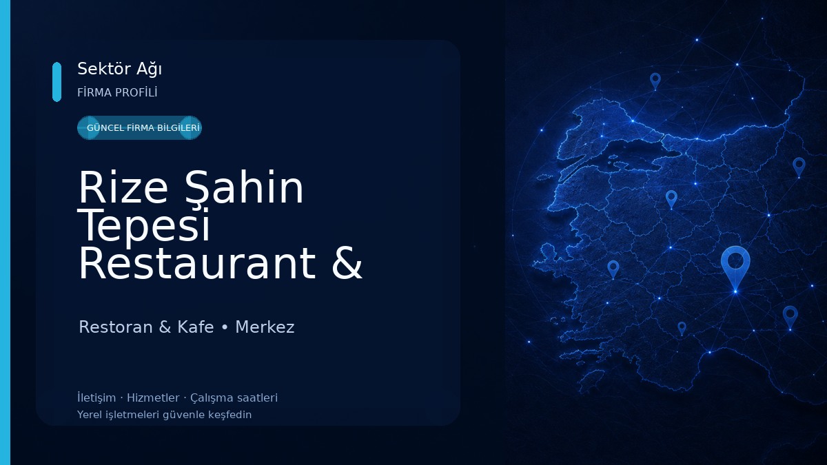 Rize Şahin Tepesi Restaurant & Cafe Restoran & Kafe