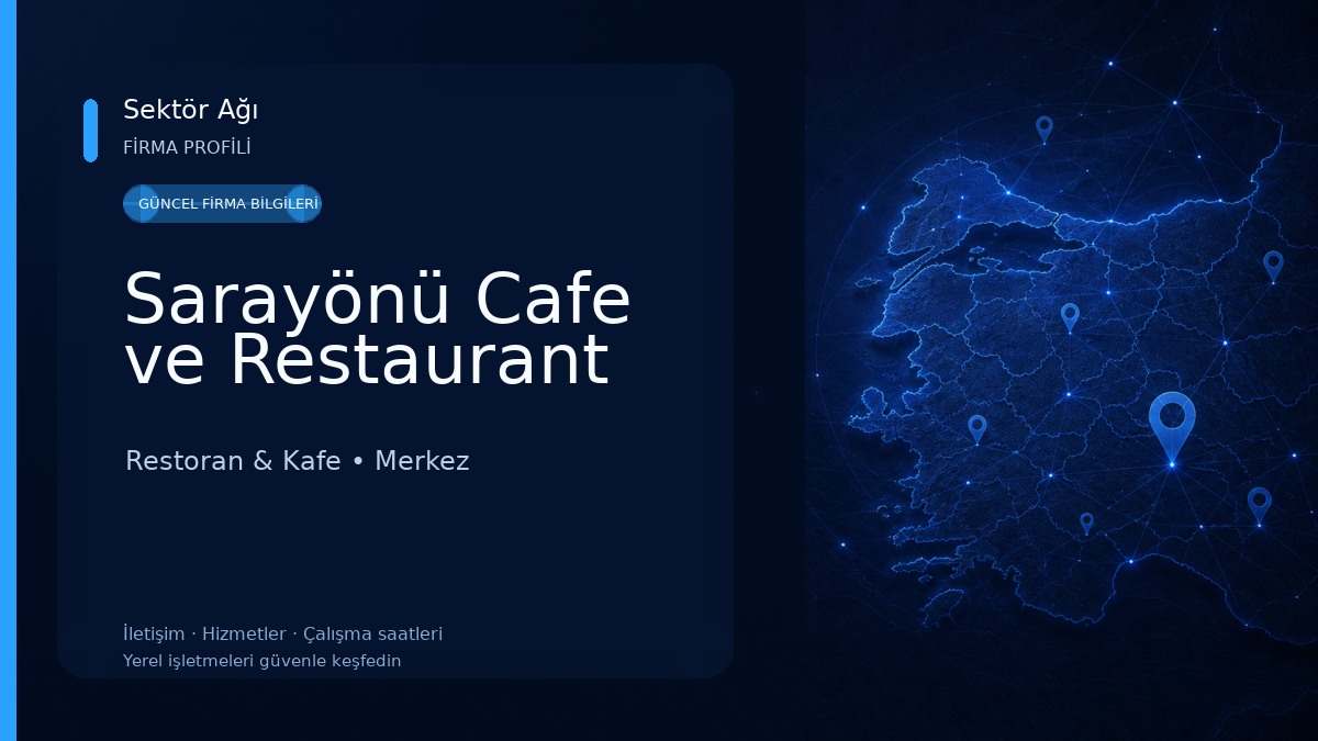 Sarayönü Cafe ve Restaurant Restoran & Kafe