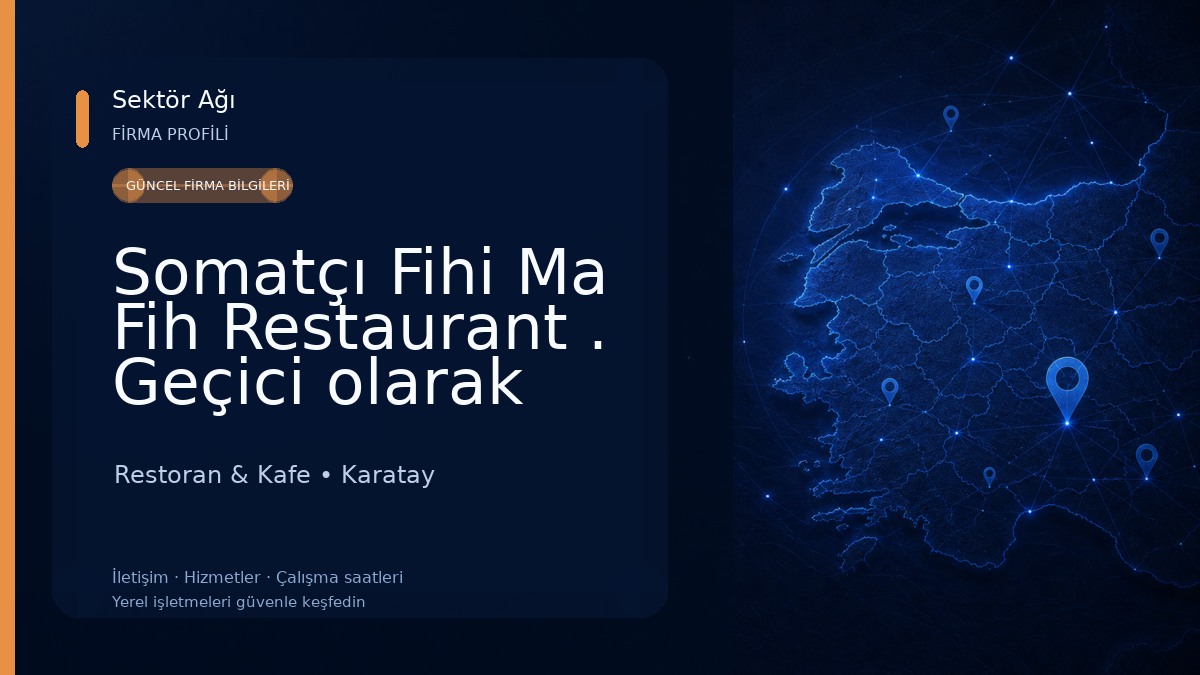 Somatçı Fihi Ma Fih Restaurant . Geçici olarak kapalı