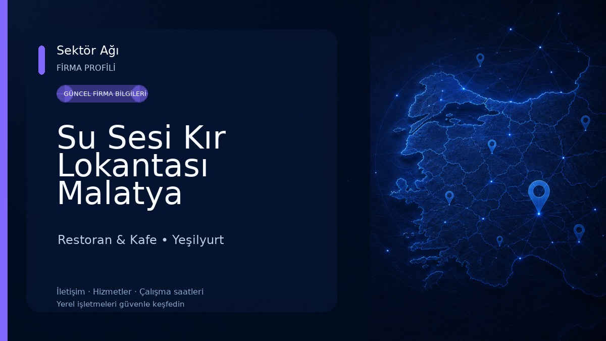 Su Sesi Kır Lokantası Malatya Restoran & Kafe