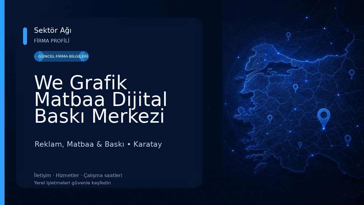 We Grafik Matbaa Dijital Baskı Merkezi